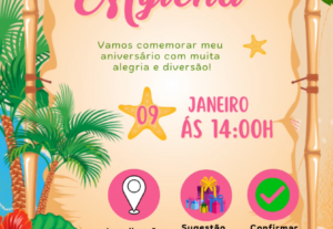 Eu vou fazer Publicidade e convites de aniversário e entre o...