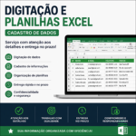 Eu vou Fazer digitação e cadastro de dados em planilhas Exce...