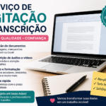 Eu vou fazer Serviço de Digitação e Transcrição Profissional