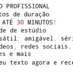 Eu vou Fazer sua narração de no max 3 min em até 30 min.