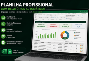 Eu vou criar planilha profissional com relatórios.