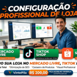 Eu vou Configurar sua loja no Mercado Livre, Shopee ou TikTo...