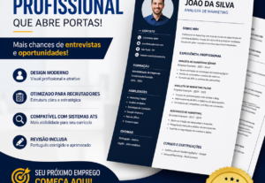 Eu vou criar seu currículo profissional + LinkedIn
