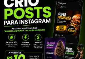 Eu vou criar posts profissionais para Instagram com qualidad...