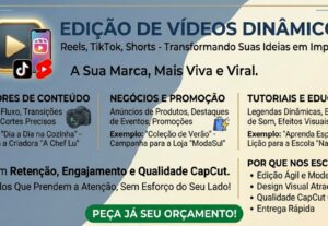 Eu vou fazer Edição de Vídeos para Reels, TikTok e Shorts