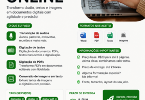 Eu vou Digitar seu PDF/JPEG para Word em 2h - Rápido e Revis...
