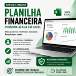 Eu vou fazer uma planilha financeira para sua empresa