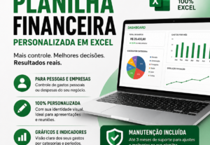 Eu vou fazer uma planilha financeira para sua empresa