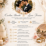 Eu vou criar convites de casamento elegantes e personalizado...