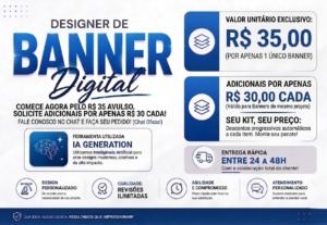 Eu vou criar Banners Digitais personalizados