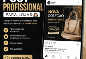 Eu vou Criar posts profissional para loja