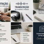 Eu vou fazer Digitação, transcrição e redação