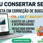 Eu vou corrigir bugs de HTML/CSS e ajustar a responsividade