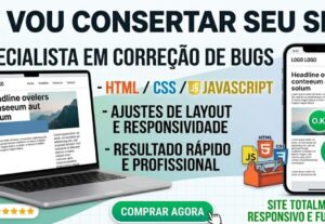 Eu vou corrigir bugs de HTML/CSS e ajustar a responsividade