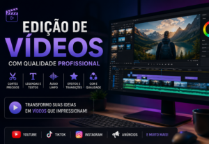 Eu vou editar seu vídeo com qualidade profissional