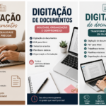 Eu vou fazer digitação de documentos, PDFs e trabalhos