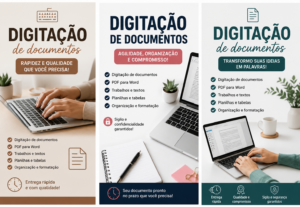 Eu vou fazer digitação de documentos, PDFs e trabalhos