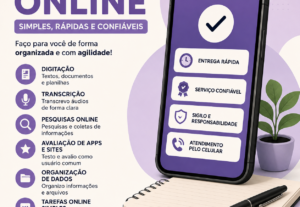 Eu vou ajudar com tarefas online simples pelo celular