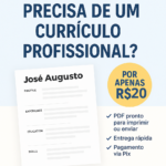 Eu vou fazer um currículo profissional para você