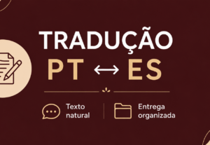 Eu vou traduzir e adaptar textos do português para espanhol