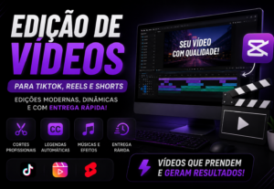 Eu vou Fazer edição de vídeos curtos para TikTok e Reels