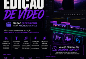 Eu vou editar seu vídeo de anuncio ou vsl.