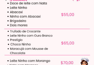 Eu vou Criar sua Tabela de Preços ou Menu