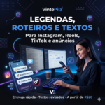 Eu vou criar legendas, roteiros e textos para redes sociais