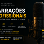 Eu vou gravar narrações profissionais p/ anúncio e rede soci...