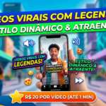 Eu vou legendar seu vídeo de Reels/TikTok com estilo dinâmic...