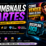 Eu vou Criar THUMBNAILS E ARTES Para seu Trabalho