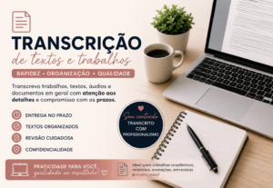 Eu vou transformar seus docs e áudios em textos organizados.