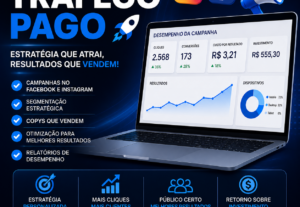 Eu vou criar campanhas de tráfego pago no Meta e Google Ads.