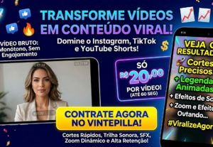 Eu vou editar seus vídeos curtos