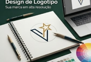 Eu vou criar um logotipo moderno e profissional.