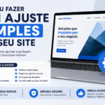 Eu vou fazer ajustes simples em seu site.