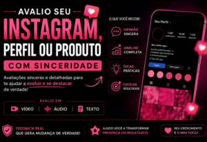 Eu vou Avaliar seu perfil profissional, produto ou Instagram...
