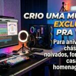 Eu vou criar uma música exclusiva para você ou para presente...