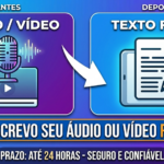 Eu vou transcrever seu áudio ou vídeo rapidamente