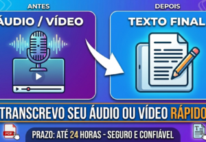 Eu vou transcrever seu áudio ou vídeo rapidamente