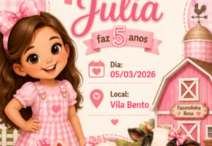 Eu vou fazer Convites personalizados infantis com caricatura...