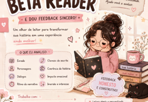 Eu vou Ser seu beta reader é dar um feedback de sua obra