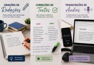 Eu vou te entregar redações prontas, incluindo traduções.