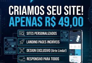 Eu vou Criar seu Site profissional por 49,00