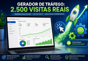 Eu vou fazer Tráfego para seu Site: Com 2.500 Visitas