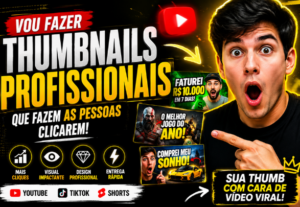 Eu vou Fazer Thumbnails Profissionais que geram Cliques