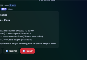 Eu vou criar um bot no discord para você.