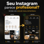 Eu vou fazer um diagnóstico visual do seu Instagram