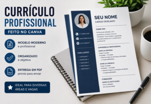 Eu vou criar um currículo profissional e moderno para você