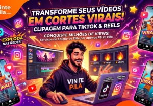 Eu vou fazer clipagem e clipes mega-virais de seus vídeos